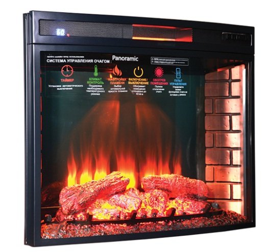 Каминокомплект Interflame Экстер темный дуб с очагом Panoramic 06 33 LED FX QZ
