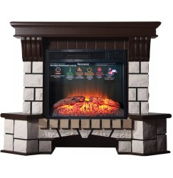 Каминокомплект Interflame Экстер М темный дуб угловой с очагом Foton 23 LED FX