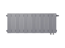 Биметаллический радиатор отопления Royal Thermo PianoForte 300 12 секций Silver Satin VDR