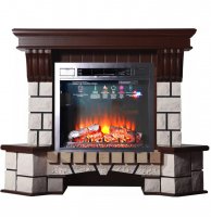 Каминокомплект Interflame Экстер угловой махагон с очагом Sirius 30 LED FX Black