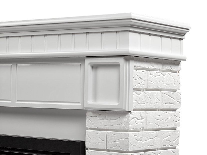 Каминокомплект Firelight Bricks 25 с очагом Electrolux EFP/P-2520LS камень белый/белая эмаль