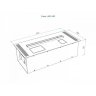 Автоматический биокамин Lux Fire Smart Flame 600 RC Inox